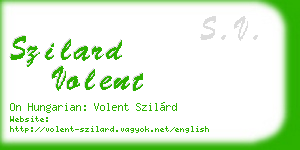 szilard volent business card